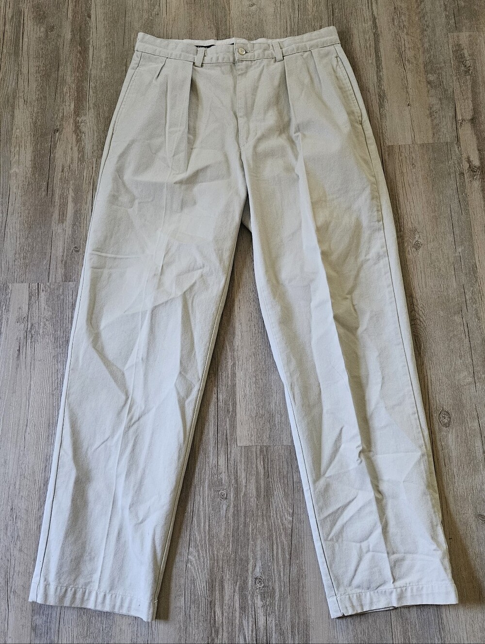 Vintage Polo Ralph Lauren Men's Pleated Cotton Khaki Chino Pants 34x32